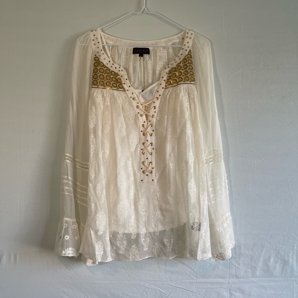 Hale Bob embellished top